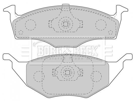 BORG & BECK Комплект тормозных колодок, дисковый тормоз BBP1904